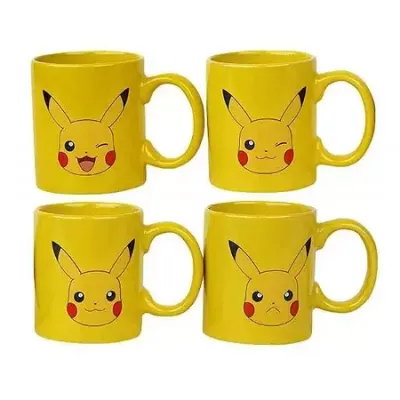 Pokemon pack de 4 tasses espresso ceramique 150ml pikachu