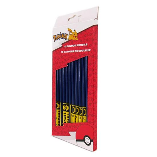 Pokemon pikachu 12 crayons de couleurs 1