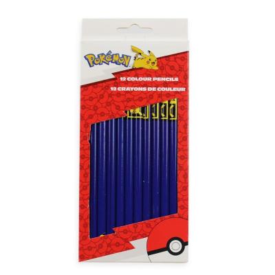 Pokemon pikachu 12 crayons de couleurs