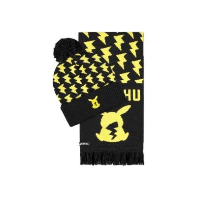 Pokemon pikachu yellow gift set bonnet echarpe