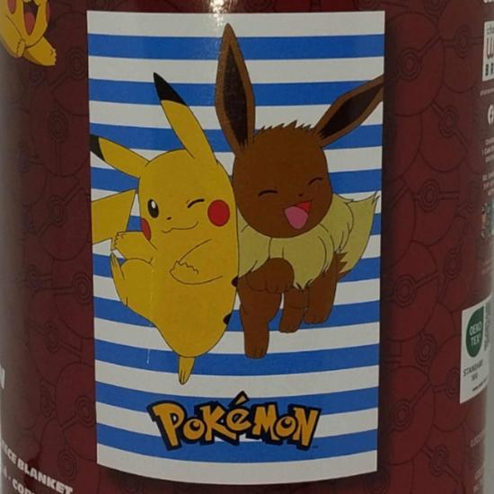 Pokemon plaid polaire pikachu evoli 100 polyester 100x140cm 1