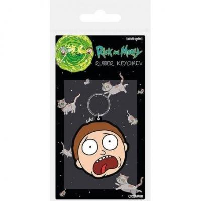 Rick morty porte cles caoutchouc morty terrified face 6 cm