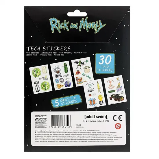 Rick morty tech stickers pack adventures 1