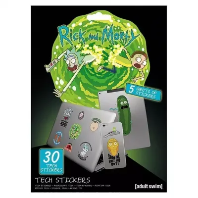 Rick morty tech stickers pack adventures