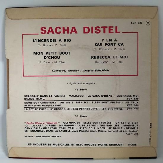 Sacha distel l incendie a rio single vinyle ep occasion 1