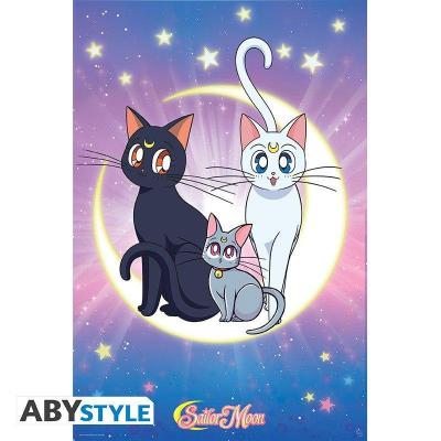 Sailor moon luna artemis diana poster 91x61cm