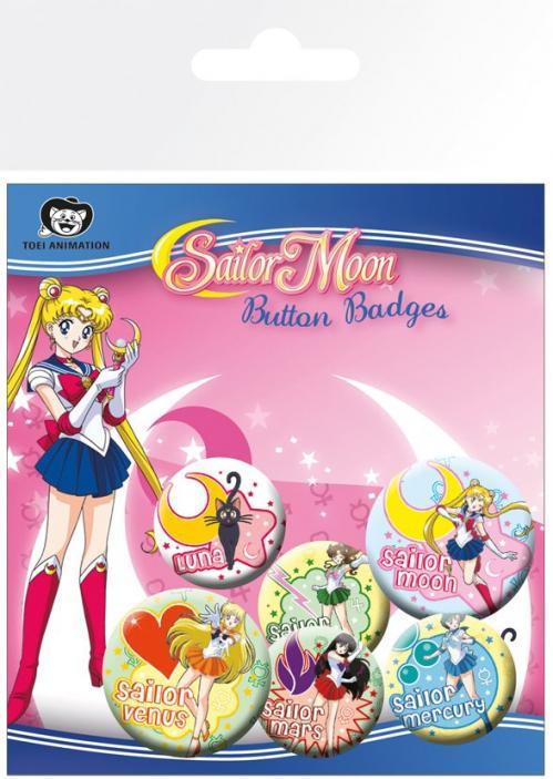 Sailor moon mix pack de 5 badges