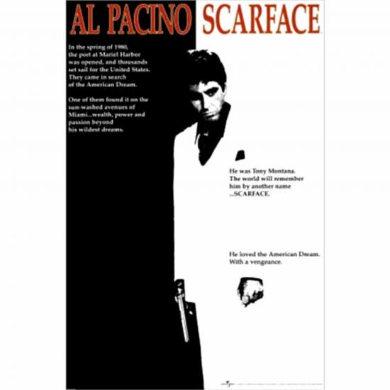 Scarface movie cover maxi poster