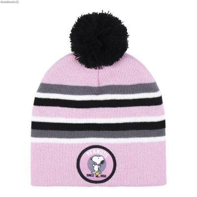 Snoopy bonnet pompon jacquard enfants