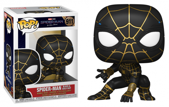 Spider man bobble head pop n 911 spider man black gold