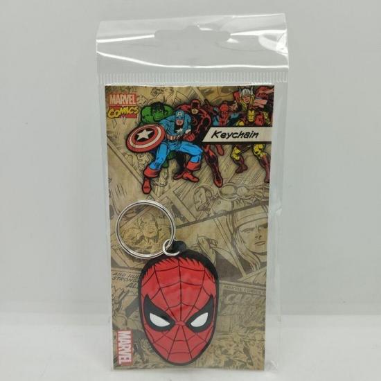 Spiderman logo porte cles en caoutchouc