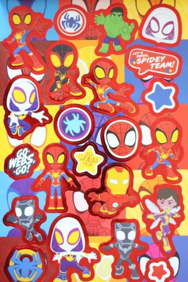 Spiderman stickers 6 planches spidey amazing friends 1