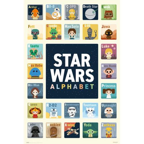 Star wars alphabete poster 61x91 5cm
