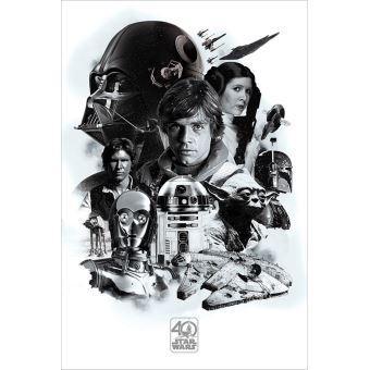 Star wars poster 61x91 40th anniversary montage