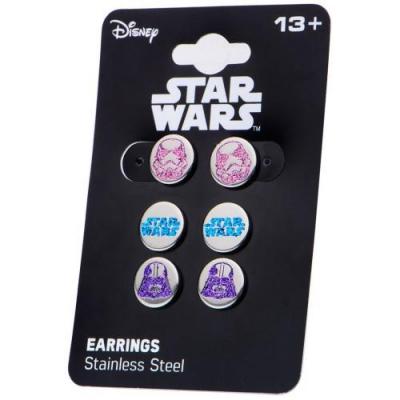 Star wars set of 3 stud earrings