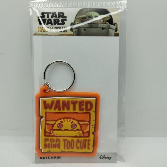 Star wars the mandalorian grougu wanted porte cles caoutchouc