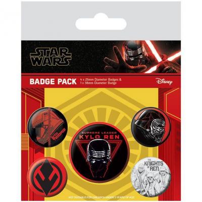 Star wars the rise of skywalker pack 5 badges sith