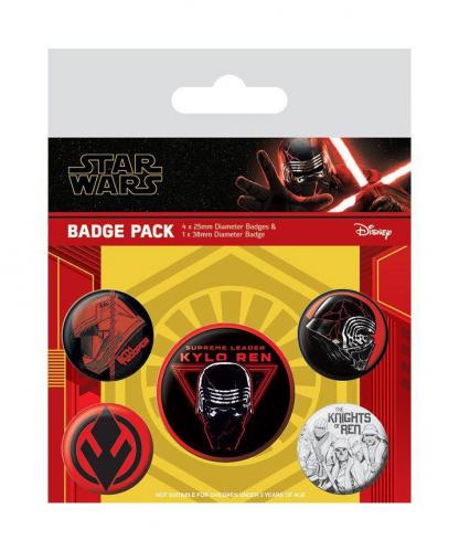 Star wars the rise of skywalker pack 5 badges sith