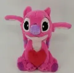 Stitch peluche angel tenant un coeur 25 cm