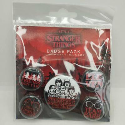 Stranger things characters pack of 5 badges 1