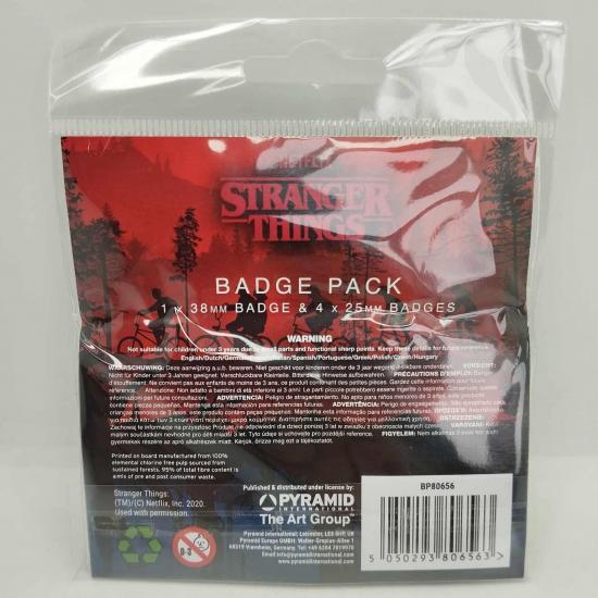 Stranger things characters pack of 5 badges 2