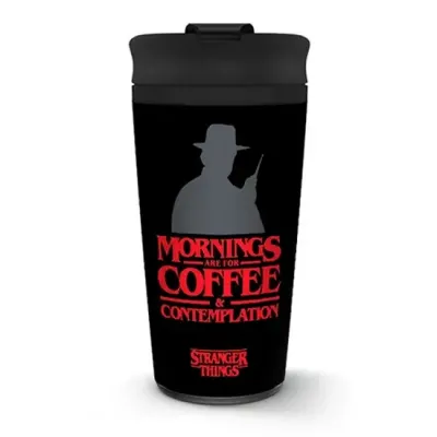 Stranger things coffee and contemplation mug de voyage metal 450ml
