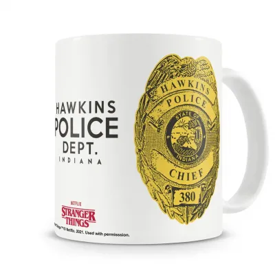 Stranger things hawkins police mug a cafe