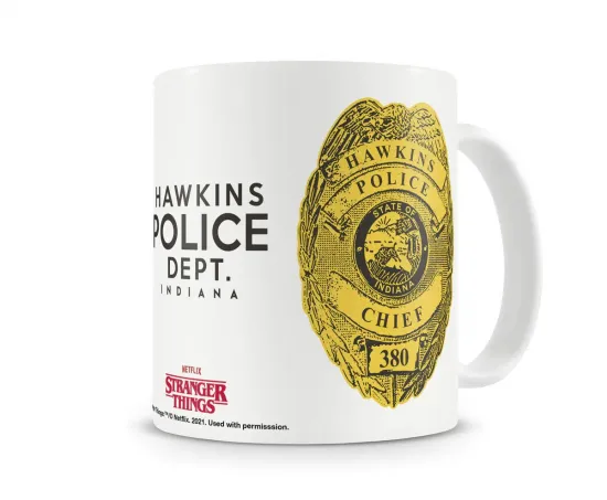 Stranger things hawkins police mug a cafe