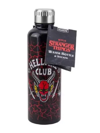 Stranger things hellfire club bouteille d eau en metal 1