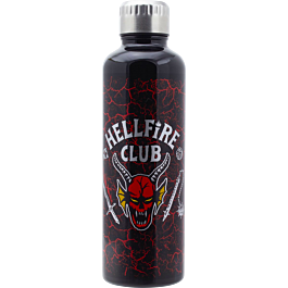 Stranger things hellfire club bouteille d eau en metal