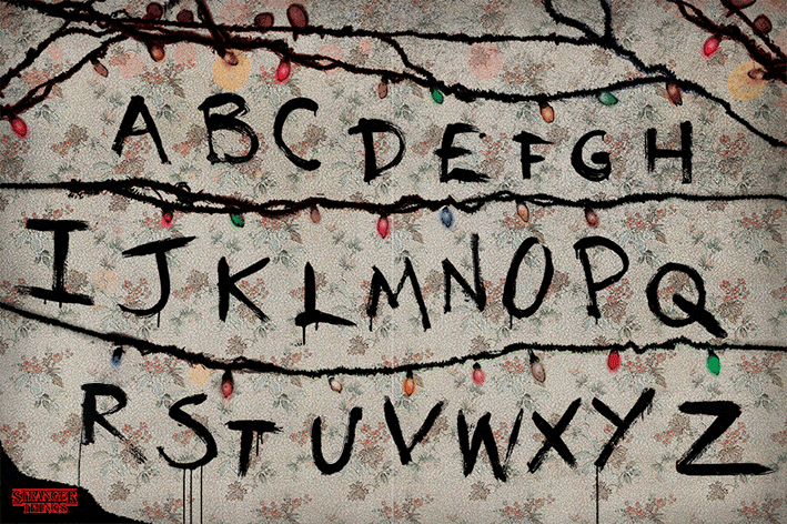 Stranger things letters poster 61x91cm 1