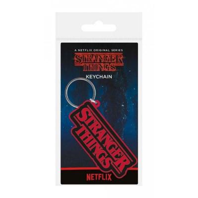 Stranger things porte cles caoutchouc logo 6 cm