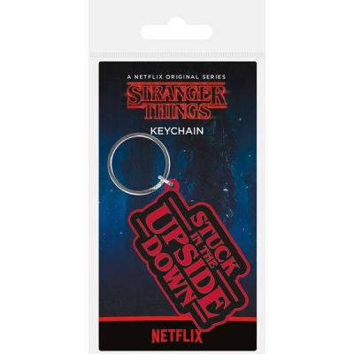 Stranger things upside down porte cles en caoutchouc