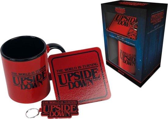 Stranger things upside down set mug sous verre porte cles 1