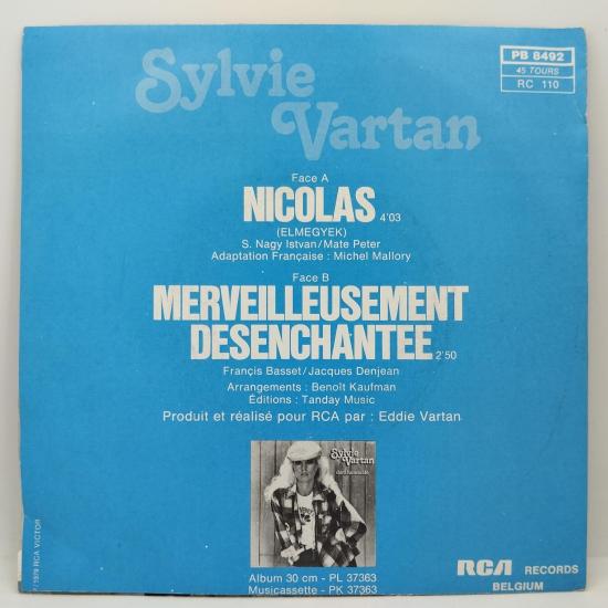 Sylvie vartan nicolas pressage belgique single vinyle 45t occasion 1
