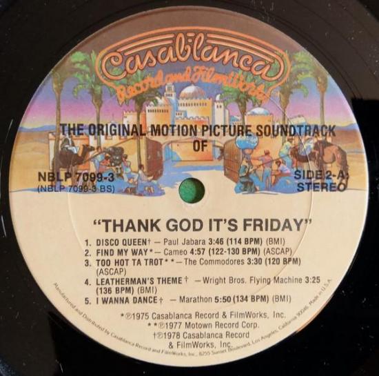 Thanks god it s friday original soundtrack pressage usa double album maxi single vinyle occasion 002