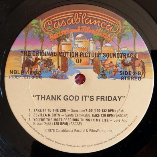 Thanks god it s friday original soundtrack pressage usa double album maxi single vinyle occasion 003