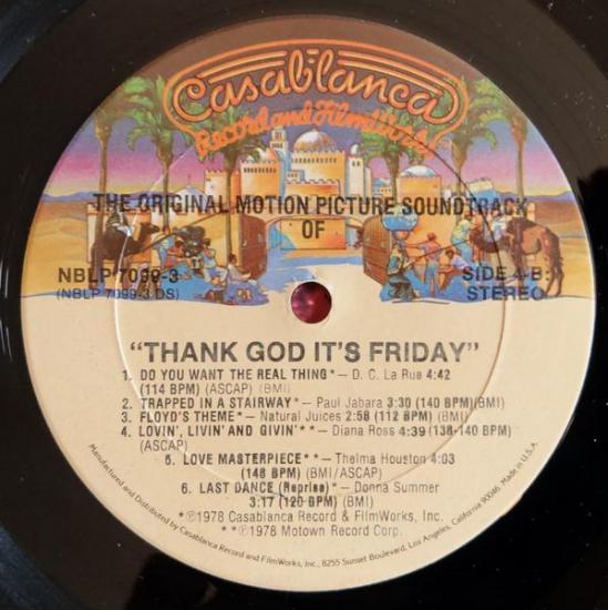 Thanks god it s friday original soundtrack pressage usa double album maxi single vinyle occasion 004