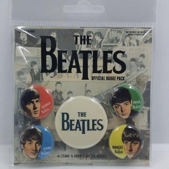 The beatles pack de 5 badges officiels