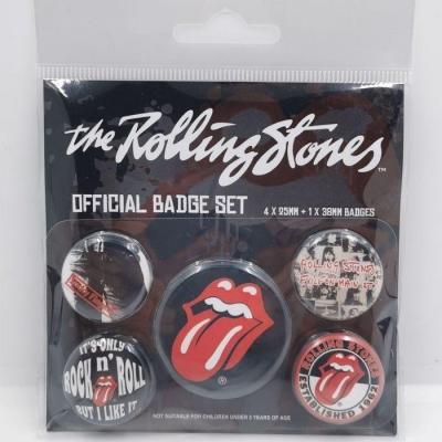 The rolling stones pack 5 badges officiels