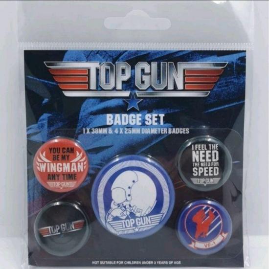 Top gun iconic pack de 5 badges
