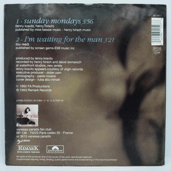 Vanessa paradis sunday mondays single vinyle 45t occasion 1
