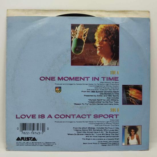 Whitney houston one moment in time pressage usa single vinyle 45t occasion 1