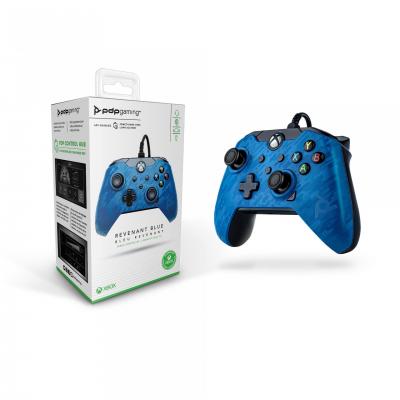 Wired controller official xbox series x camo blue
